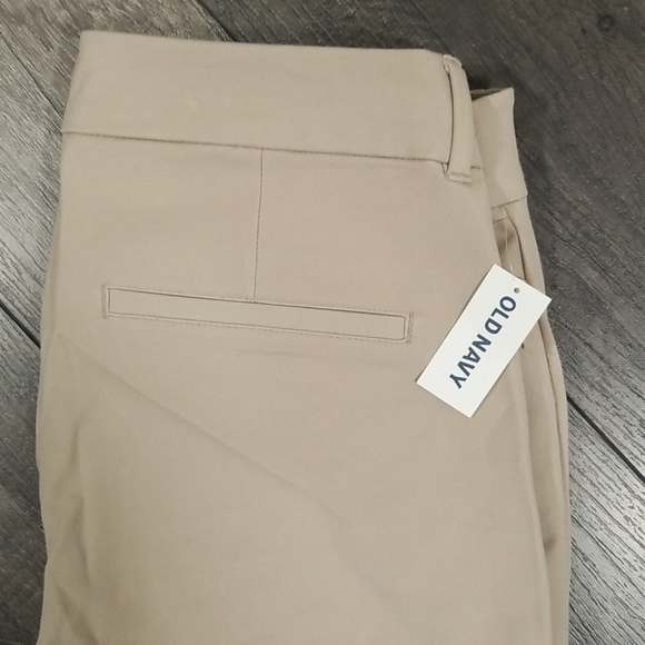 Old Navy Women's Size 8 High Waisted Pixie Pants Cream Full Length - Picture 5 of 11